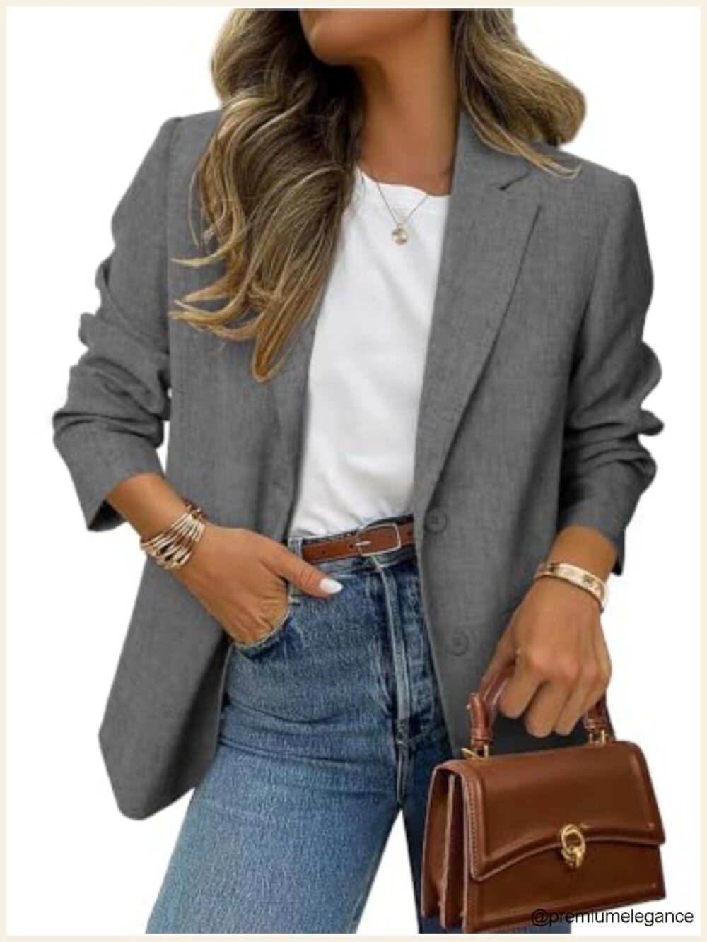 Oversized Open Front Blazer for Women Business Casual Long Sleeve Suit Jacket
